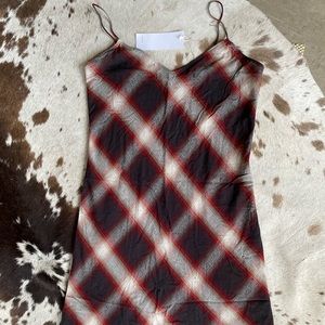 Brand new Vince plaid slip dress